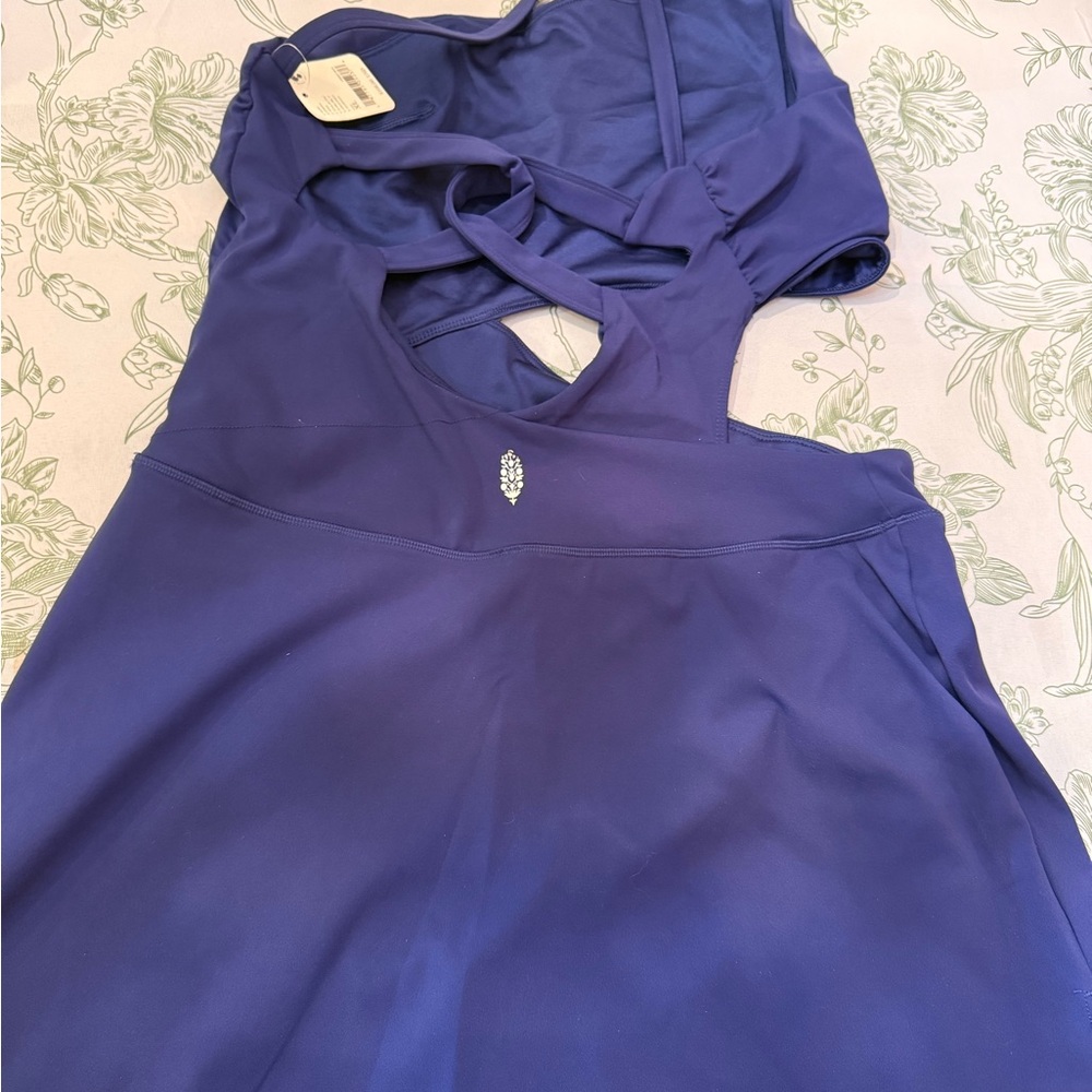 Navy Free people active Dress with Cross Back